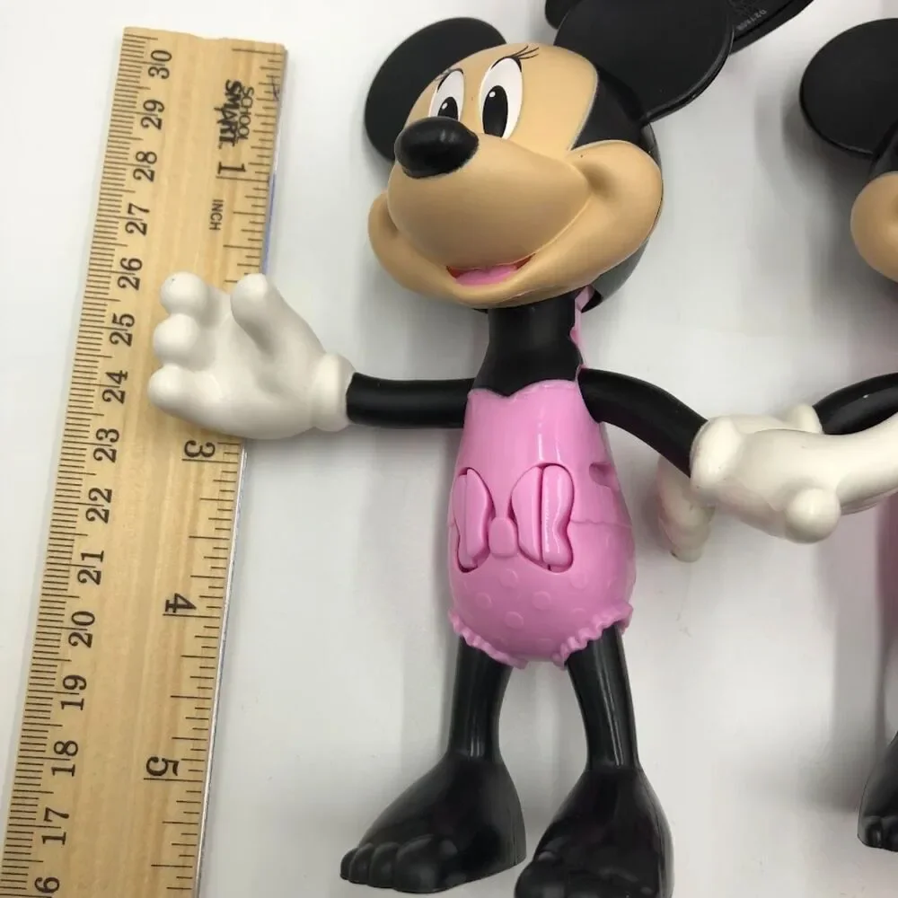 Disney Minnie & Mickey Mouse Movable Figures Lot Assorted Clothes & Accessories
